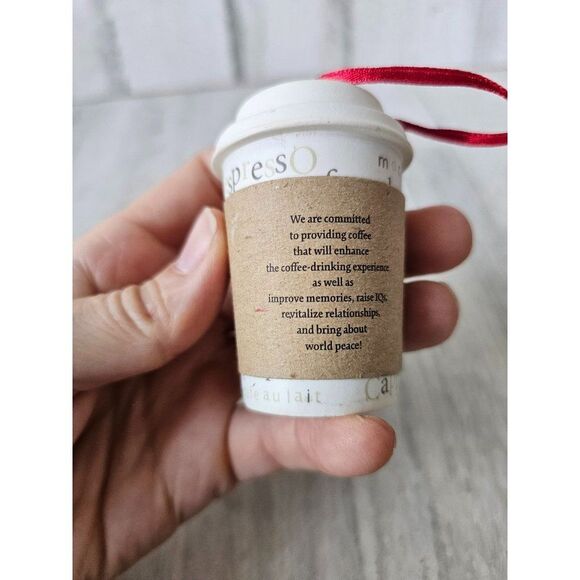 Java coffee cappuccino good cuppa ornament Hallmark espresso mug cup Xmas tree - Picture 6 of 8